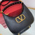 Valentino WB0K69EIM Stud Sign Calfskin Hobo Bag Black