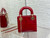 Dior M0505 Mini Dior Lady Bag Wine Red Cannage Crocodile Gold