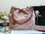 Chanel 22 Handbag Shiny Calfskin AS3261 Pink Gold Metal