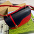 Gucci 740988 Equestrian inspired shoulder bag Blue and red