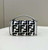 Fendi 8BS017 Mini Baguette White and black canvas bag with FF embroidery 0159BS