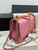 Chanel AS2649 Woc Wallet on Chain with Gold Charm Small Vintage Calfskin Bag Pink
