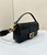 Fendi 8BR600 Baguette Medium Crocodile leather 8628 bag Black