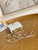 Chanel AP3020 Clutch with chain lambskip gold tone metal White