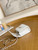 Chanel AP3020 Clutch with chain lambskip gold tone metal White