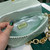Prada 1BD329 Satin mini-bag with Crystals Green