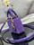 Dior S0856 MICRO LADY BAG Horizon Metallic Cannage Lambskin embroidery beads Purple