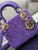 Dior S0856 MICRO LADY BAG Horizon Metallic Cannage Lambskin embroidery beads Purple
