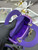 Dior S0856 MICRO LADY BAG Horizon Metallic Cannage Lambskin embroidery beads Purple