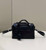 Fendi 8BL145 By The Way Mini Black leather small Boston bag