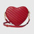 Gucci 751628 Interlocking G Mini Heart Shoulder Bag Red
