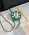 Chanel Ap3704 Clutch  With Chain Lambskin Enamel & Gold-Tone Metal Green & White