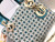 Dior M0505 Mini Dior Lady Bag Blue Metallic Cannage Lambskin with Embroidered Check Beads