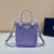 Prada 1BA331 Small satin tote bag with crystals Purple