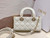 Dior M0613 Small Lady D-joy Bag White Cannage Lambskin