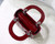 Dior M0505 Mini Lady Dior Bag Wine Red Patent Cannage Calfskin Silver