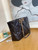 Chanel 19 Shopping Bag Shiny Lambskin AS3660 Gold-Tone  Silver-Tone & Ruthenium-Finish Metal Dark Brown