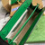 Gucci 702200 GG matelassé leather shoulder bag Bright green
