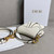 Dior S5685 Micro Saddle Bag With Strap Scarlet White Goatskin