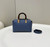 Fendi 8BS067 By The Way Mini Small Boston bag in mint Navy Blue leather