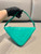 Prada 1NQ043 Triangle leather pouch Lake Blue