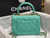 Chanel AS4654 Trendy CC Flap Bag With Top Handle Blue Lambskin Multicolor Logo