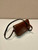 Prada 2VD061 Black Brushed Leather Mini-bag With Shoulder Strap Brown