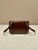 Prada 2VD061 Black Brushed Leather Mini-bag With Shoulder Strap Brown