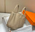 Hermes Light Gray Clemence Garden Party 30cm Bag H239045