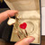 Chopard HAPPY HEARTS Barcelet 857482-5700 Rose Gold Red Stone