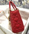 Dior M0505 Mini Dior Lady Bag Red Cannage lambskin Gold with Red Logo