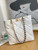 Chanel AS3519 CHANEL19 Shopping Bag Shiny Lambskin White