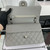 Chanel A01112 Flap Classic Handbag Grained Calfskin & Silver-Tone Metal Gray