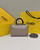 Fendi 8BS067 By The Way Mini Small Boston bag in mint Gray leather