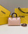 Fendi 8BS067 By The Way Mini Small Boston bag in mint Pink leather