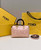 Fendi 8BS067 By The Way Mini Small Boston bag in mint Pink leather