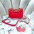 Chanel AS3365 Mini Flap Bag 17cm Lambskin Red
