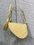 Dior M05909 Saddle Shoulder Pouch Pastel Yellow Goatskin