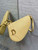 Dior M05909 Saddle Shoulder Pouch Pastel Yellow Goatskin