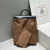 Hermes H084076CKAD A Dos Zip Retourne Herbag Backpack Toile Vache Hunter Ebene H60067