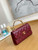 Chanel AP2946 Phone Holder Clutch with Chain Lambskin Wine Red