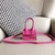 Jacquemus 213BA001 Le Chiquito Signature crocodile leather mini handbag Pink