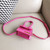 Jacquemus 213BA001 Le Chiquito Signature crocodile leather mini handbag Pink