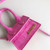 Jacquemus 213BA001 Le Chiquito Signature crocodile leather mini handbag Pink