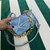 Prada 1BD329 Satin mini-bag with Crystals Blue