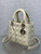 Dior M0565 Medium Lady Dior Bag Beige Grained Cannage Calfskin Silver