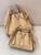Chanel AS5293 Small Hobo Bag Braided Raffia Calfskin & Gold-Tone Beige & Black