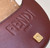 Fendi 8BT346 Moonlight Shoulder Saddle Leather Wine Red