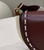 Fendi 8BT346 Moonlight Shoulder Saddle Leather Wine Red