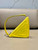 Prada 1NQ043 Triangle leather pouch Yellow